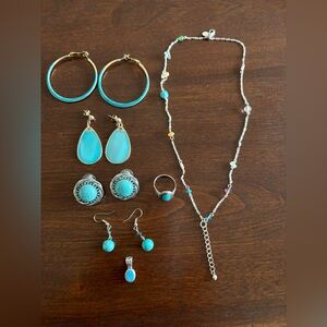 Turquoise jewelry lot. Includes everything in pictures.